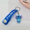 ⁦New Anime Disney Mickey Mouse Keychai Figure Toys Minnie Minnie Stitch Frozen Keychain Car Couple Bag Keychain Girl's Gift Toys⁩ - الصورة ⁦6⁩