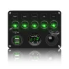 ⁦5 Gang 8 Gang Button Rocker Toggle Switch Panel Usb Control For Car Truck Marine Boat RV ATV UTV Camper Caravan Circuit Breaker⁩ - الصورة ⁦2⁩