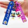 ⁦New Anime Disney Mickey Mouse Keychai Figure Toys Minnie Minnie Stitch Frozen Keychain Car Couple Bag Keychain Girl's Gift Toys⁩ - الصورة ⁦3⁩