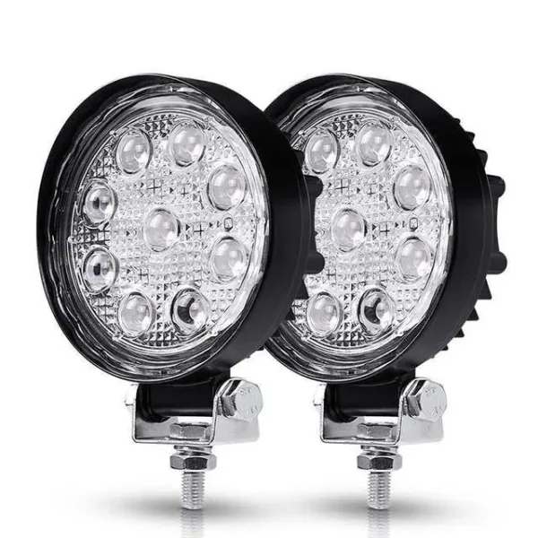 Led Work Light 12v car accessories 27W Square LED Work Light Bar Offroad Barra Led Lamp 4x4 Fog Lights for Auto Headlight