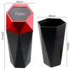 ⁦Car Interior Mini Trash Can Dustbin Garbage Bin Storage Case Bucket Push Lid Accessories Universal Caravan RV Truck Off Road 4x4⁩ - الصورة ⁦2⁩