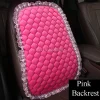 ⁦Fashion Pink Lace Car Seat Cover Velvet Plush Seat Cushion Pad Auto Chair Car Front Seat Protector For Lady Girl Women⁩ - الصورة ⁦3⁩