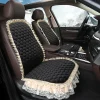 ⁦Winter Warm Lace Car Seat Cover Velvet Plush Seat Cushion Pad Auto Chair Car Seat Backrest Protector Mat For Lady Girl Women⁩ - الصورة ⁦3⁩