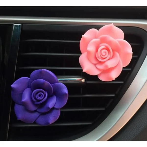 Fashion Camellia Car Vent Perfume Clip Aromatherapy Car Fragrance Decoration (Random Fragrance)