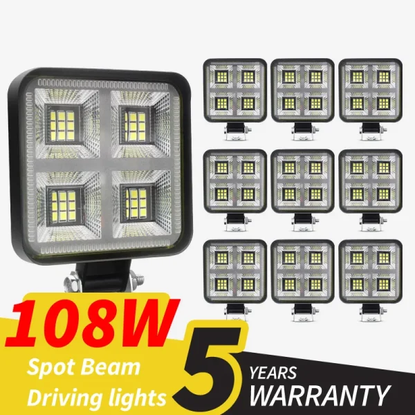 LED Bar Work Light SMD Spotlight for Motorcycle Jeep Truck Car SUV ATV Barra LED Headlights 4X4 Off Road 12V 24V Barra Auxiliary