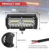 ⁦12V 24V LED Bar Offroad Spot Flood Combo LED Light Bar/Work Light for Truck Car SUV 4WD 4x4 Boat ATV Barra LED Headlights⁩ - الصورة ⁦2⁩