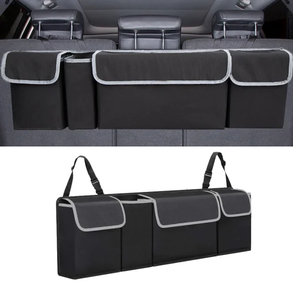 Car Truck Storage Bag Rear Seat Back Pocket Oxford Cloth Backseat Saddlebag Auto Organizer Accessories for SUV MPV Van Caravan