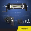 ⁦XINFOK 12V 24V LED Auto Offroad Spot Flood Combo Work Light for Truck Car SUV 4WD 4x4 Faros ATV Barra Headlights LED Light Bar⁩ - الصورة ⁦2⁩