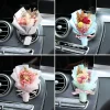 ⁦Car Air Outlet Perfume Decoration Immortal Dried Bouquet Small Fresh Air Conditioning Mouth Gypsophila paniculata Fragrance Clip⁩ - الصورة ⁦3⁩