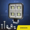 ⁦LED Bar Work Light SMD Spotlight for Motorcycle Jeep Truck Car SUV ATV Barra LED Headlights 4X4 Off Road 12V 24V Barra Auxiliary⁩ - الصورة ⁦5⁩