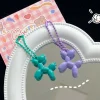 ⁦Mini Candy Colors Fashion Keychain Y2K Colorful Balloon Dog Keychains for Women Bag Pendant Jewelry Trinket Girl's Car Key Ring⁩ - الصورة ⁦6⁩