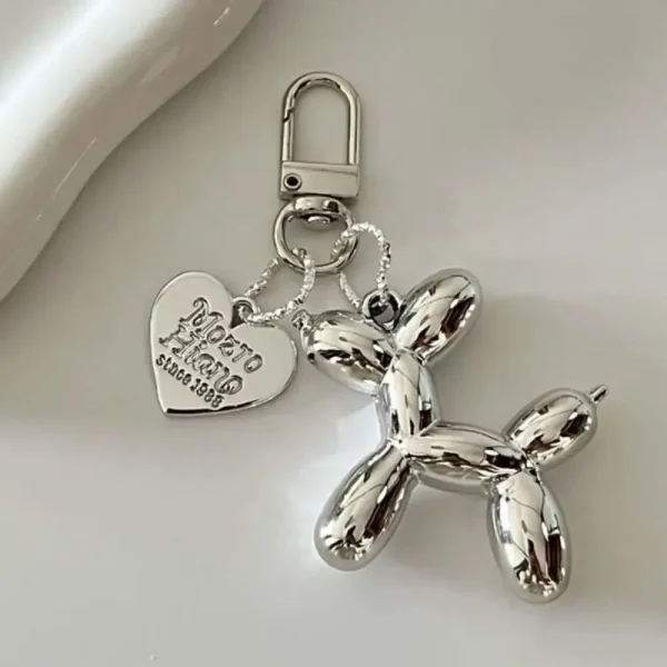 Cute Keychain Punk Heart Dog Keychains For Women Bag Pendant Jewelry Trinket Girl's Car Key Ring Key Chain