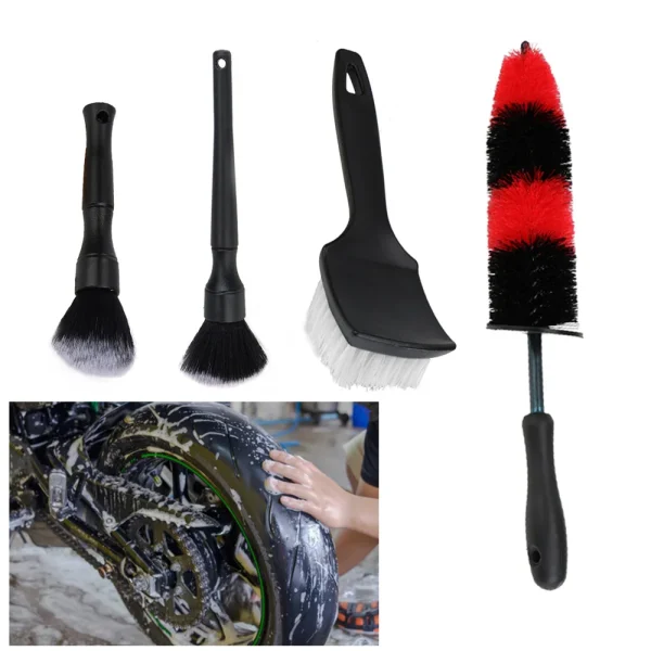 Hubcaps Brushes Motorcycle Wheel Washer Tire Rim Cleaning Tools Car Seat Dashboard Vent Wash Interior Pit Dirt Bike Accessories