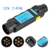 ⁦7 Pin 12V Plug Socket Diagnostic Tools Trailer Tester Car Towing Light Tester Caravan Towing Tow Bar Light Wiring Tester⁩ - الصورة ⁦3⁩