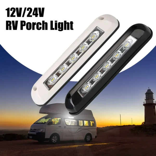 12V/24V RV LED Awning Porch Light Waterproof Motorhome Caravan Van Camper Trailer Wall Lamps