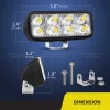 ⁦Super Mini 8 led LED Bar Offroad Spotlight Work Light Bar For Truck Boat Car Tractor SUV ATV Barra Mini LED Headlights⁩ - الصورة ⁦2⁩