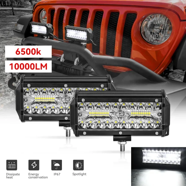 Spot Flood LED Bar Off Road 12V 24V LED Light Bar/Work Light for Car 4x4 Truck ATV SUV Boat Lada Barra LED Light Bar