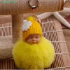 ⁦Kawaii Cute Baby Kid Flush Doll Soft Fluff Small Gift Present Keychain Key Ring Decoration Car Decoration for Women/ Girl's Bag⁩ - الصورة ⁦2⁩