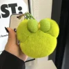 ⁦Cute Real Rabbit Fur Bag Charm for Women Car Keychain Pendant Ins Plush School Bag Hanging Ornaments for Girl'S Gift⁩ - الصورة ⁦2⁩