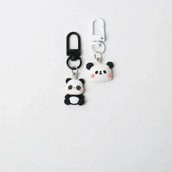 Chinese style Keychain Creative panda Keychains Bag Pendant Jewelry Trinket Girl's Car Key Ring Pendant gift