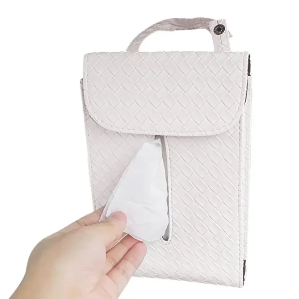 Car Seat Tissue Holder Leather Car Tissue Box Soft Tissue Organization Box Backseat Tissue Case Towel Napkin Holder for Caravan