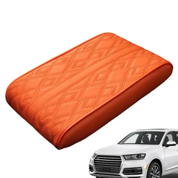 Armrest Seat Box Mat Breathable Leather Mat For Middle Console Car Decor Accessories For SUV Trucks Minivan Racing Caravan