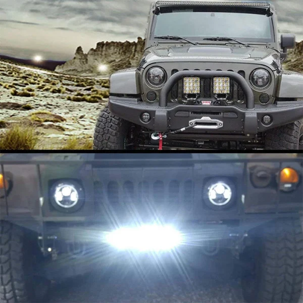 48W 16 Led 12V 24V LED Light Bar Work Light For Car Tractor Boat Truck 4X4 4WD SUV ATV Off Road Car SUV ATV Barra LED Headlights