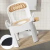 ⁦Non-Slip Collapsible Toilet Seat Household Portable Adult Potty Chair Suitable for Elderly and Pregnant Women⁩ - الصورة ⁦6⁩