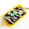 ⁦1PC PVC Mini Ice Cream Keychain Sweet Food Model Photography Props Men's Car Keychain Backpack Accessories Girl's Gift⁩ - الصورة ⁦4⁩