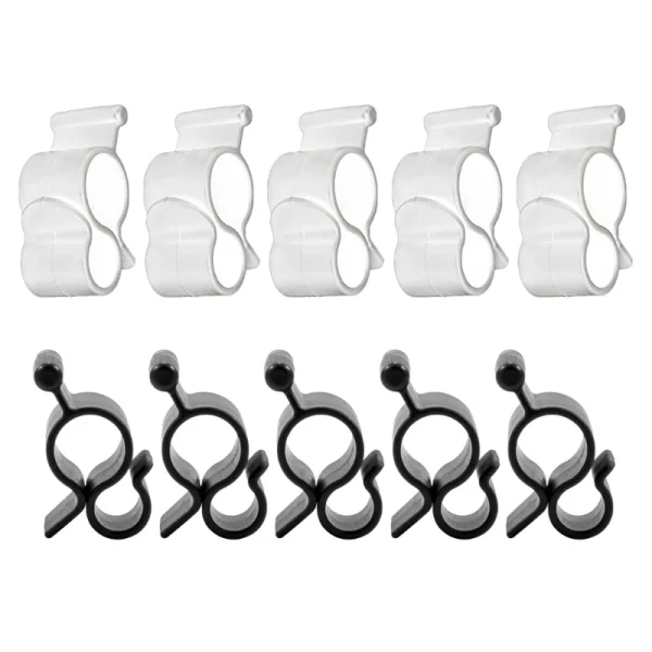 QM82 10Pcs Awning Hooks Clips Camping Traveling Tent Hooks Hangers for Caravan Camper String Light Rope Clamp Light Hanger