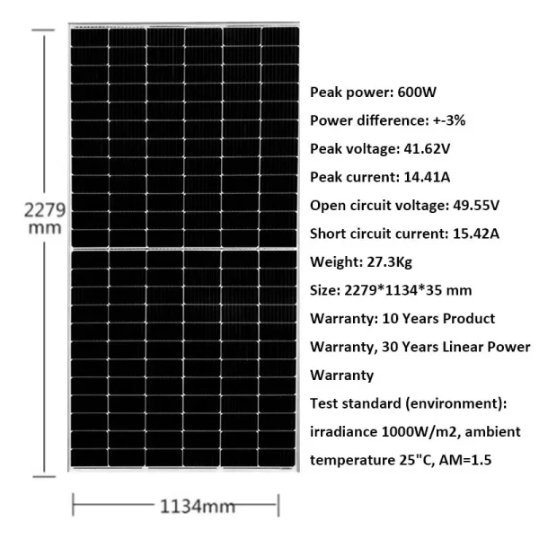 Glass Monocrystalline Solar Panel 600W 6000W 9000W Split Cell MBB Solar Charger Battery Off On Grid System Caravan Car Home Farm