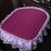 ⁦Cute Flax Car Seat Cover Lace Front Cushion Pad Auto Chair Car Seat Protector For Lady Girl Women 7 Colors Non-slip silicone⁩ - الصورة ⁦4⁩