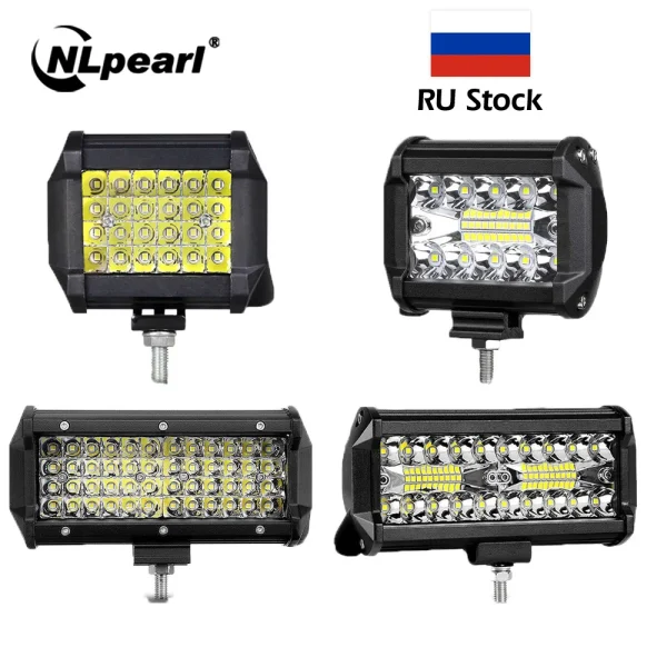 NLpearl12V 24V LED Bar Offroad Spot Flood Combo LED Light Bar/Work Light for Truck Car SUV 4WD 4x4 Boat ATV Barra LED Headlights