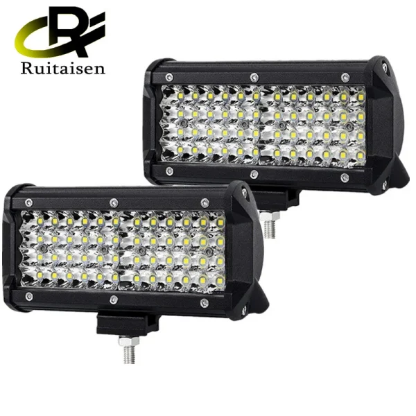 72W 120W 144W Light Bar Work Light Spotlight LED Light Bar for Truck Driving Offroad Car Tractor SUV ATV barra led 4x4 off road