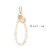 ⁦Fashion Pearl Key Chain Car Keychain Pendant Shell Heart Lettering Metal Charm Women's Handbag Accessories Jewelry Girl's Gifts⁩ - الصورة ⁦6⁩