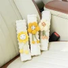 ⁦Cute Cartoon Car Seat Belt Shoulder Pad Girl's Solid Color Plaid Seat Belt Shoulder Covers Non-Slip Auto Safety Neck Support Pad⁩ - الصورة ⁦3⁩