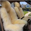 ⁦1 Pcs Car Seat Covers For Sedan SUV Warmer Wool One Piece For Front Seat Thick Quality Fur Cushion Mats Women Pink⁩ - الصورة ⁦3⁩