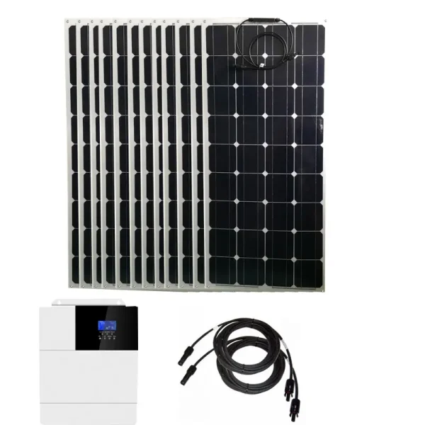 Solar System For Home Complete Kit 5000w 5Kw 220v 110V Battery Charger Hybrid Inverte Off Grid System Car Camping Caravan Boat