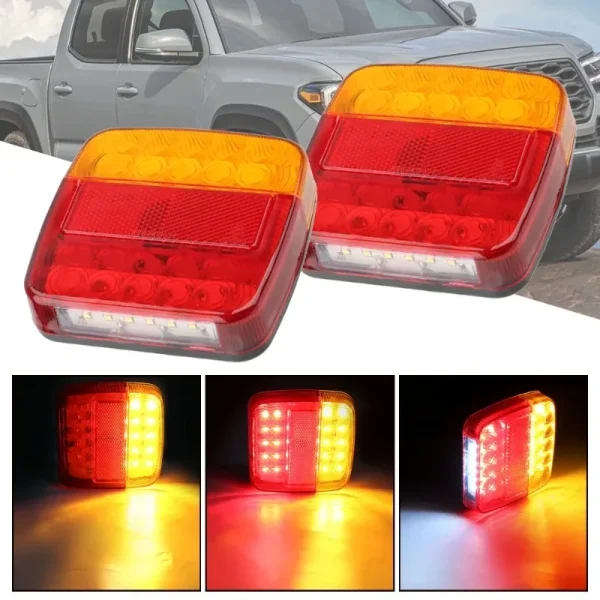 12V Taillight Turn Signal Indicator 26 LEDTail Light Car Number Plate Light Rear Reverse Brake Stop Lamp Trailer Truck Caravan