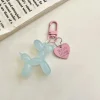 ⁦Fashion Keychain Punk Jelly Balloon Dog Keychains for Women Bag Pendant Jewelry Trinket Girl's Car Key Ring Key Chain⁩ - الصورة ⁦3⁩