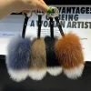 ⁦Natural Fox Fur Key Chains For Women Cute Little Tail Car Keychain Pendant Simple Plush Pendant Girl's Keychains Gifts Ladies⁩ - الصورة ⁦6⁩