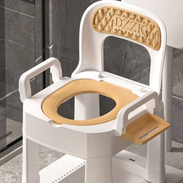 Non-Slip Collapsible Toilet Seat Household Portable Adult Potty Chair Suitable for Elderly and Pregnant Women