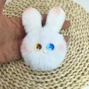 ⁦Cute Handmade Plush Rabbit Ear Keychain Cartoon Decorative Bag Car Keychain Jewelry Doll Doll Girl's Clothing Accessory Pendant⁩ - الصورة ⁦3⁩