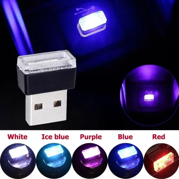 Car Mini USB LED Atmosphere Lights for dodge caliber ram 1500 caravan charger grand caravan journey