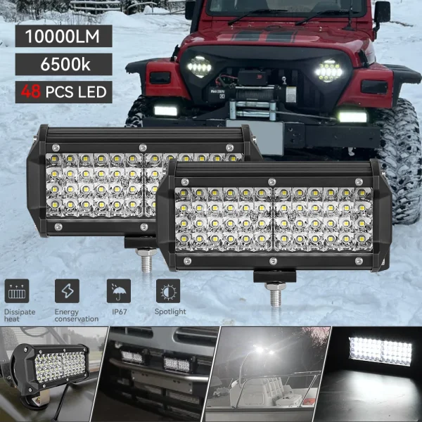 12V 24V LED Bar Offroad Spot Flood Combo LED Light Bar/Work Light for Truck Car SUV 4WD 4x4 Boat ATV Barra LED Headlights