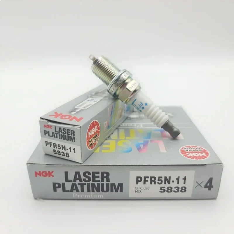 4 قطعة الأصلي NGK PFR5N-11 5838 العلامة التجارية الجديدة الليزر المزدوج البلاتين اعة لكيا سيراتو ريو هيونداي أكسنت ماتريكس Getz1.6LSonata
