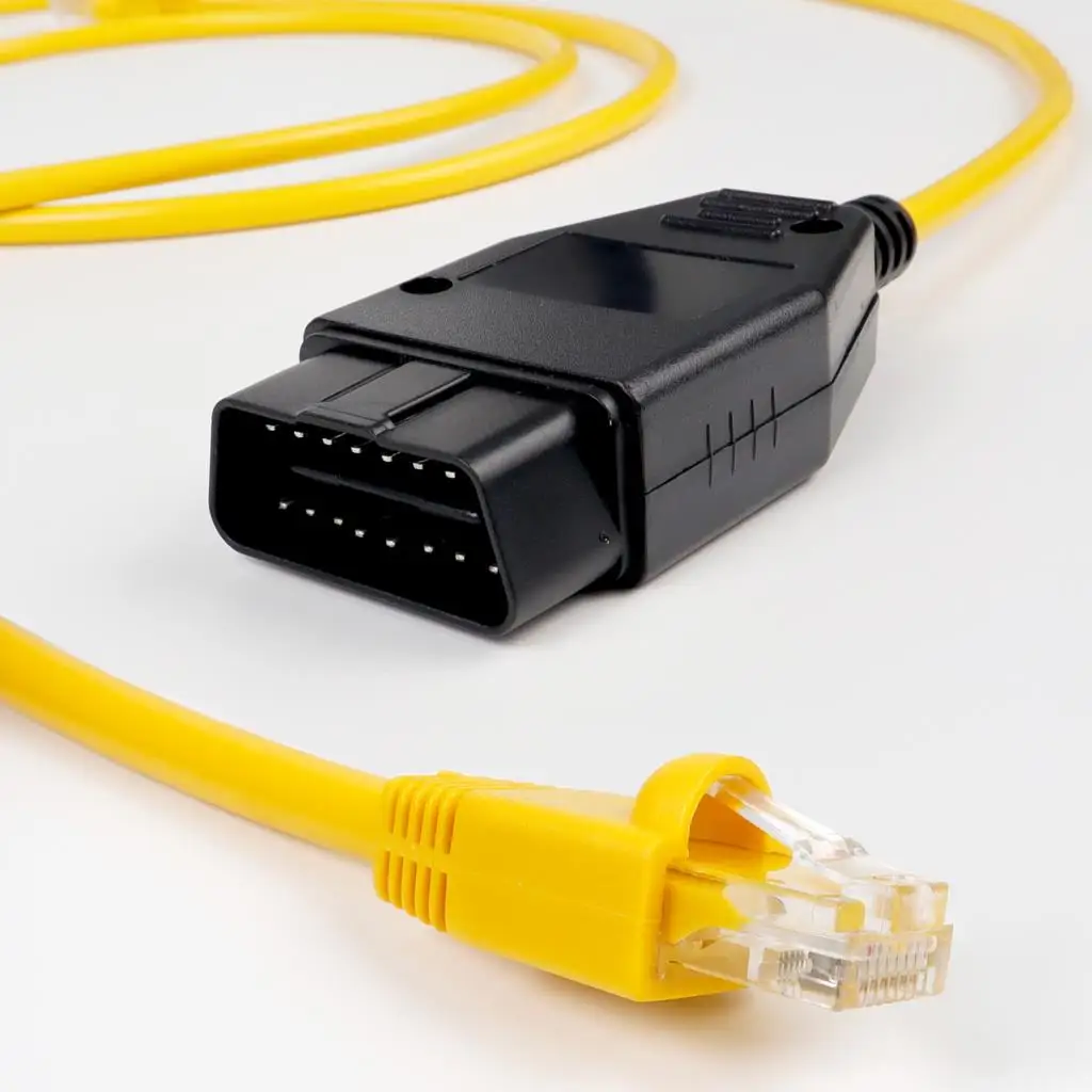 كابل بيانات ENET لـ BWM ENET ICOM ترميز إيثرنت إلى OBD واجهة كابل تشخيص السيارة لسيارات BMW F-series فرشاة أداة بيانات مخفية