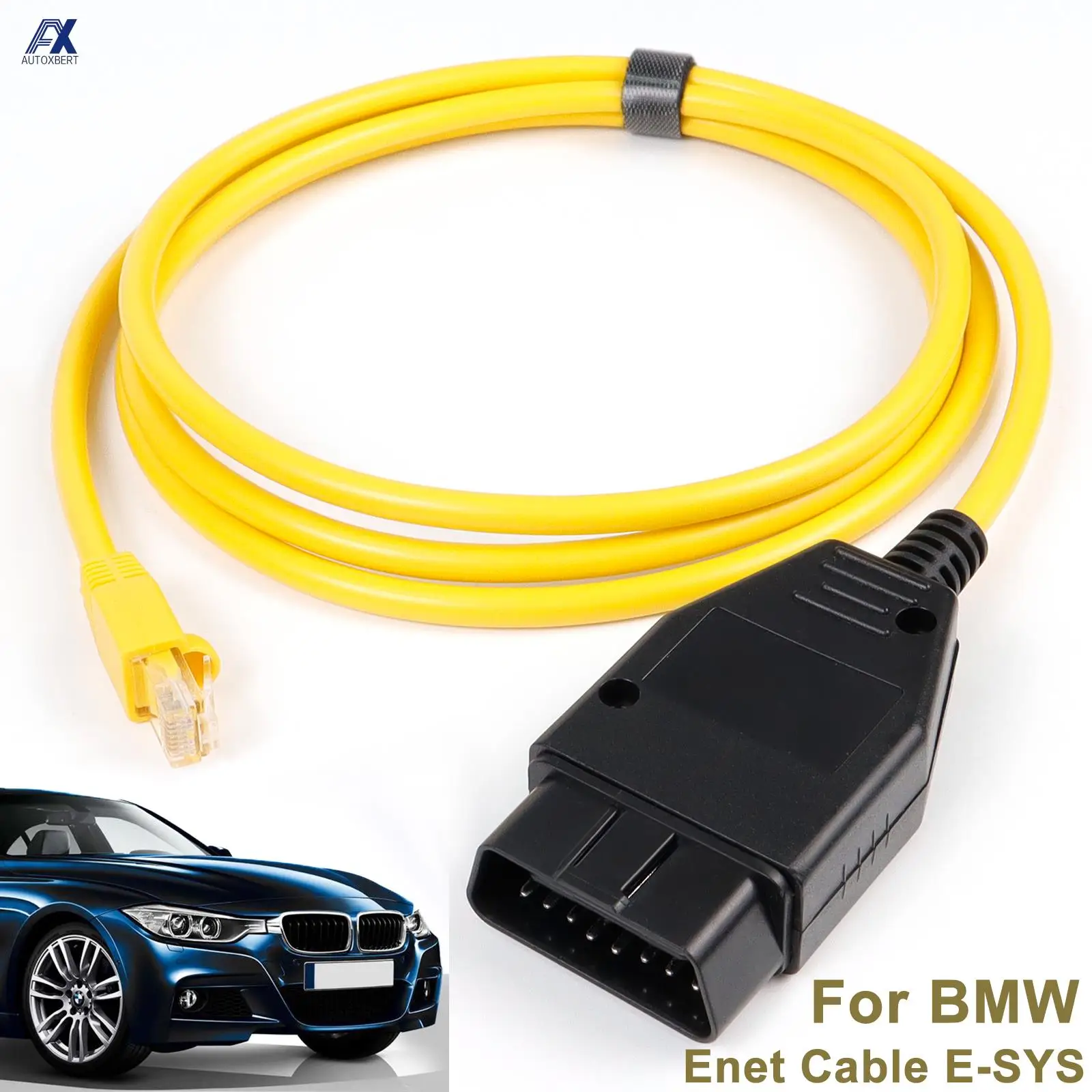 كابل بيانات ENET لـ BWM ENET ICOM ترميز إيثرنت إلى OBD واجهة كابل تشخيص السيارة لسيارات BMW F-series فرشاة أداة بيانات مخفية