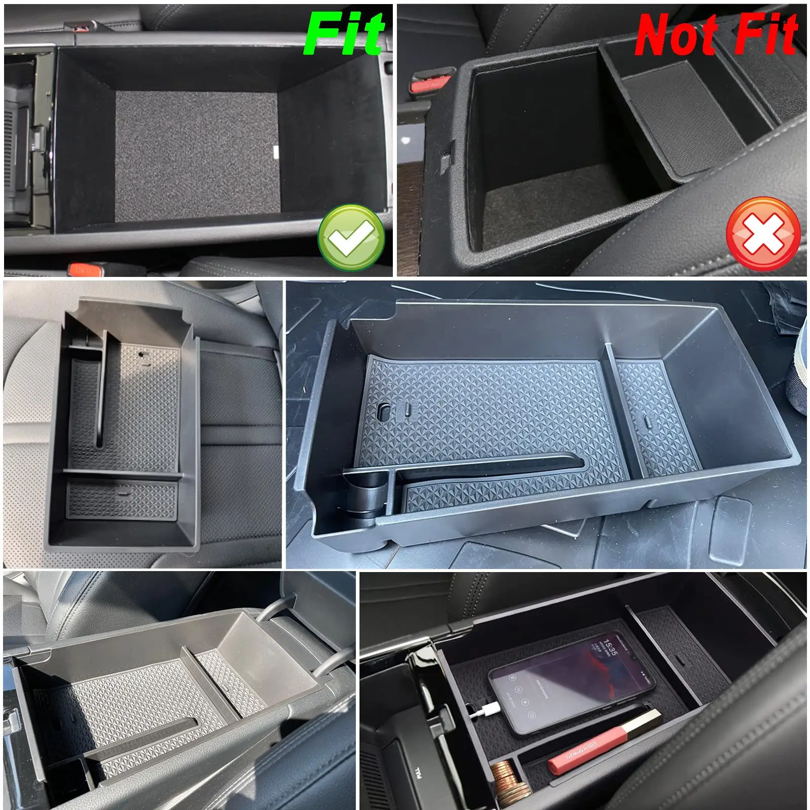 مسند ذراع للسيارات إدراج ثانوي صندوق تخزين وحدة التحكم المركزية درج منظم لكيا K5 DL3 Optima 2020 2021 اكسسوارات السيارات الداخلية