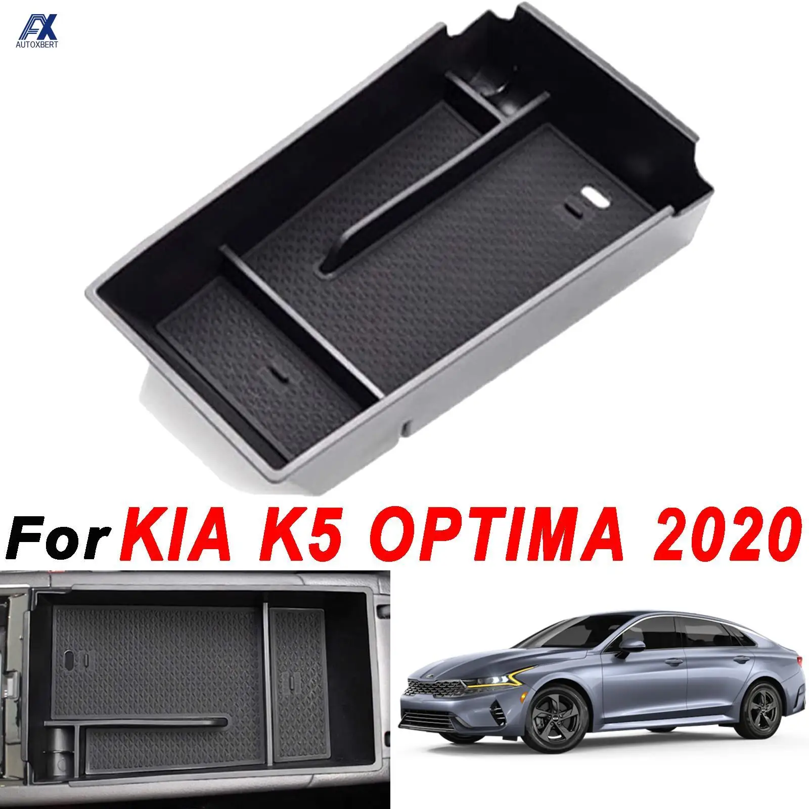 مسند ذراع للسيارات إدراج ثانوي صندوق تخزين وحدة التحكم المركزية درج منظم لكيا K5 DL3 Optima 2020 2021 اكسسوارات السيارات الداخلية